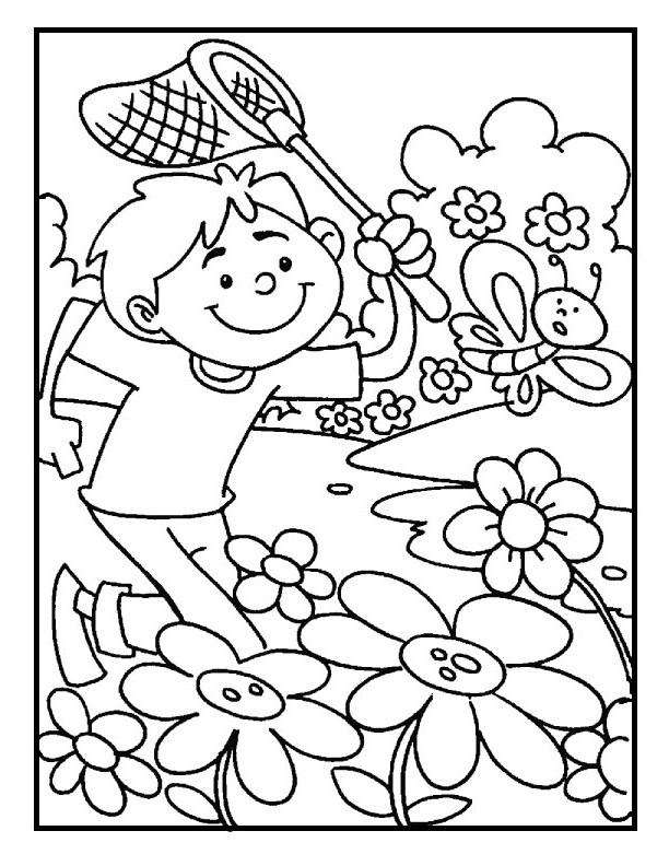 Spring Day Coloring Pages 1