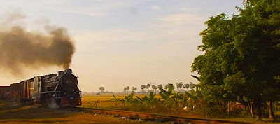 Steam Train in upper Myanmar