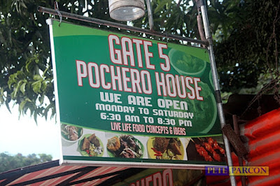 Gate 5 Pochero House, signboard