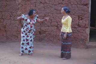 Thelma Okaz is a nollywood actress,here she is seen in a film