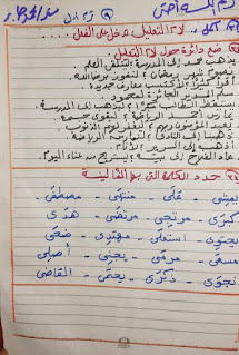 مراجعة لغة عربية الصف الثالث الابتدائي الترم الاول