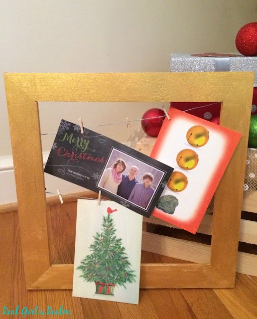 Make a holder for those Christmas cards with just a few supplies!