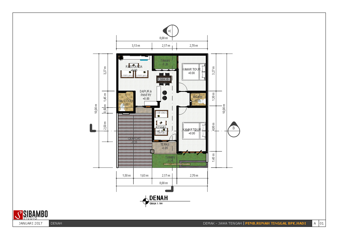 Desain Rumah Sederhana Ukuran 10 X 8