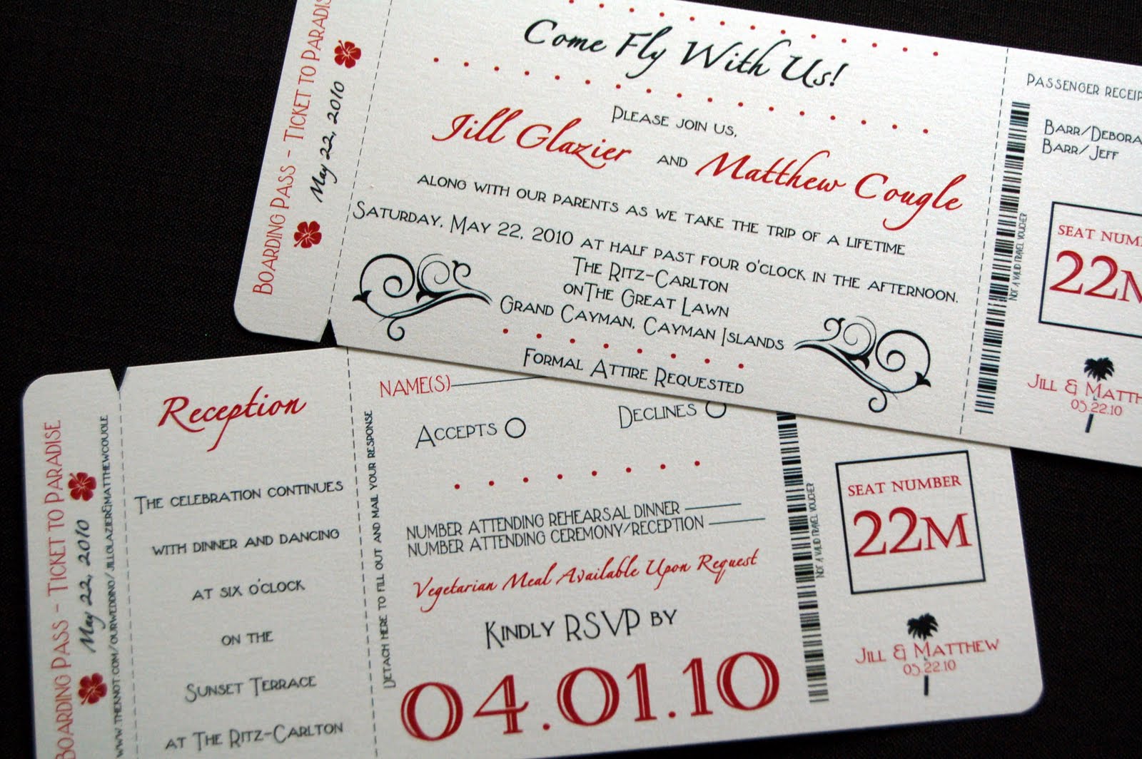 wedding invitation ticket