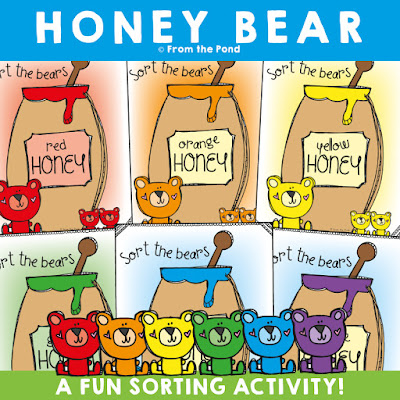 math bear color cards