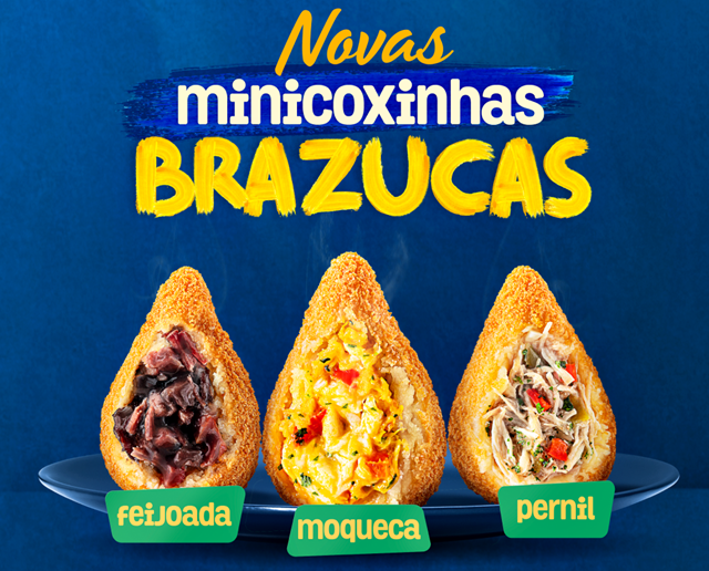 COMER & BEBER: Ragazzo lança coxinhas de feijoada, moqueca e pernil