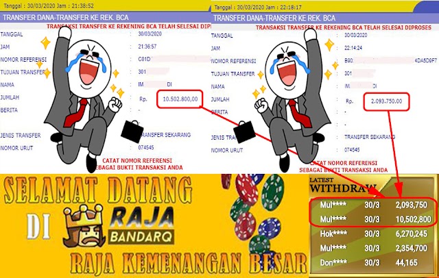 Selamat Atas Kemenangan Besar Beruntun Luar Biasa Member RajabandarQ