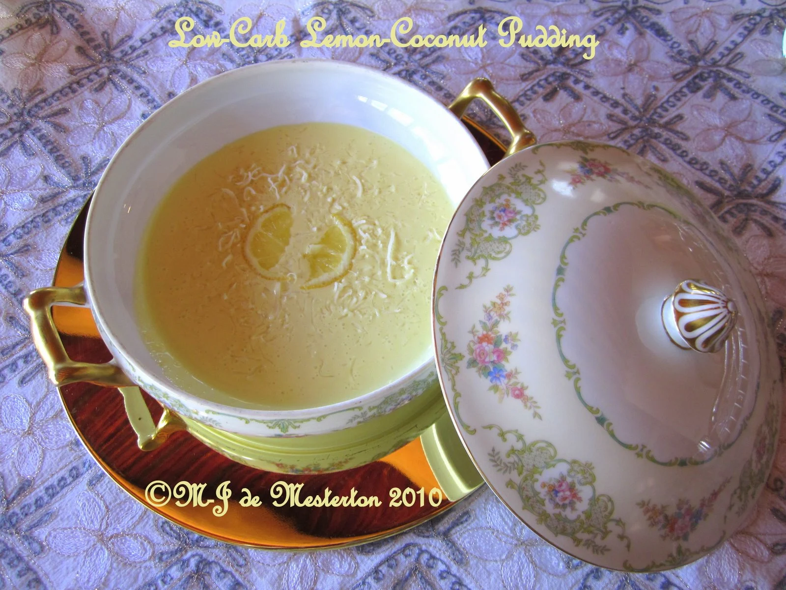 The Elegant Cook: M-J's Elegant Lemon-Coconut Pudding