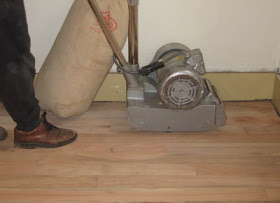 Heavy duty rented floor sander