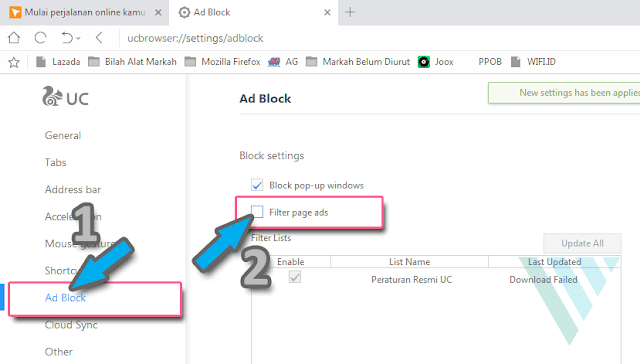 Agar Iklan Tetap Muncul di UC Browser