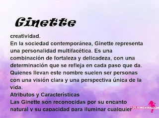 significado del nombre Ginette