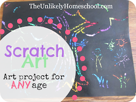 Scratch Art: Art Project for ANY Age {The Unlikely Homeschool}