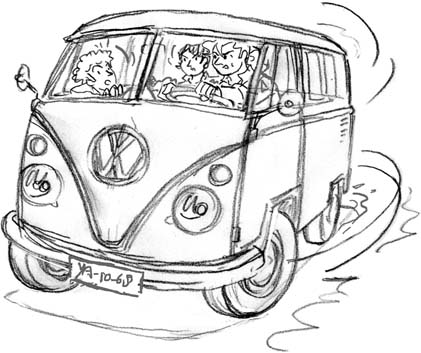 Volkswagen T1 Kleurplaat De Bob Evers Strip Januari 2013