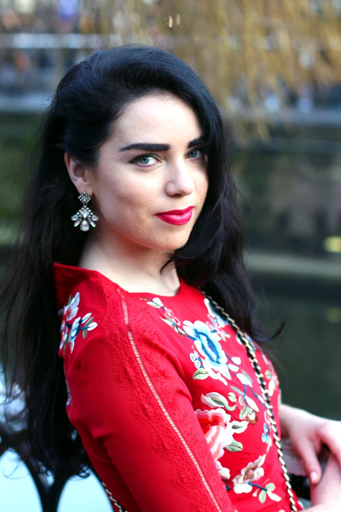 Emma Louise Layla in red ASOS dress - London lifestyle blog