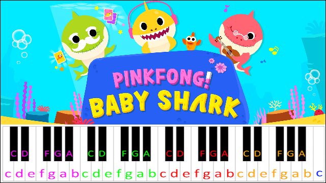 Baby Shark by Pinkfong Piano / Keyboard Easy Letter Notes for Beginners