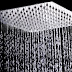 Koko Brand Rain16 16-inch Solid Square Ultra Thin Rain Shower Head, Polished Stainless Steel 