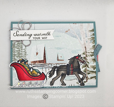 stampin up, horse and sleigh