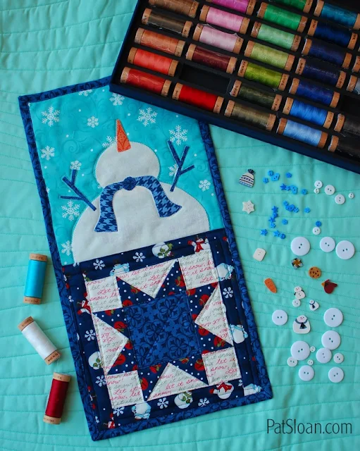 quilted snowman banner