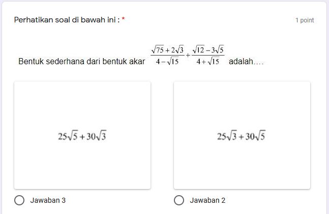 tampilan soal bergambar