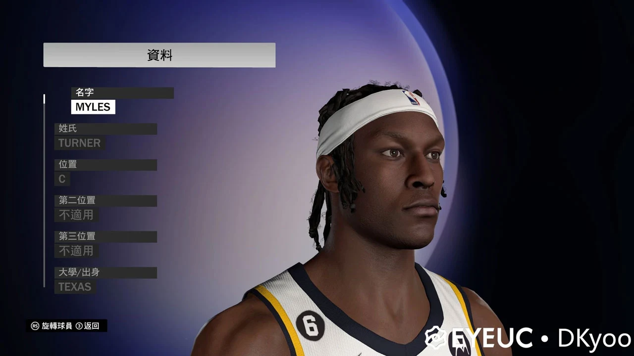 NBA 2K23 Myles Turner Cyberface