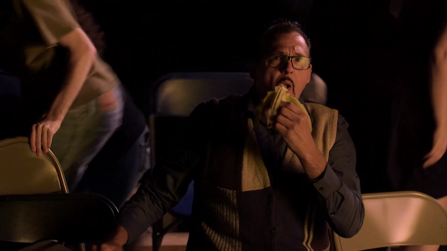 Devolver Digital E3 2018 man eating banana .gif