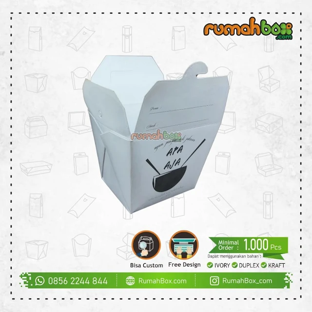 cetak food pail, rice box, box, kemasan, packaging, dus, dos, box, kardus makanan