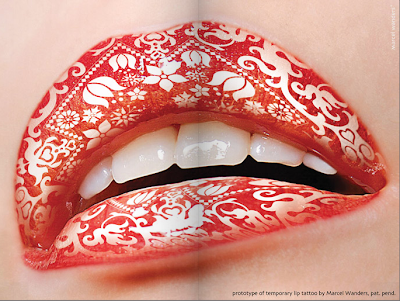 lip tattoos. Temporary lip tattoo: Pattern