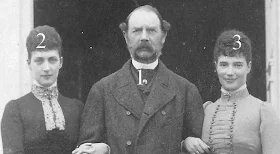Christian IX de Danemark et ses filles Alexandra et Maria Feodorovna 
