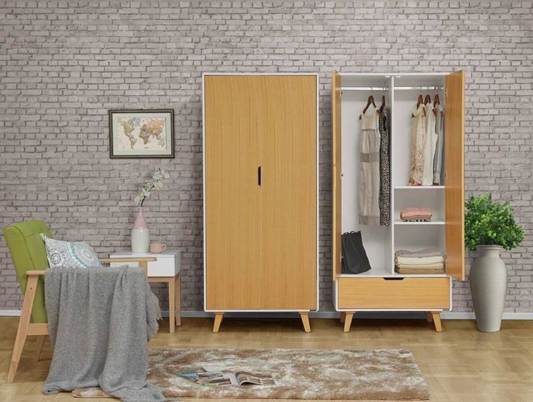 50 Desain Lemari Pakaian Minimalis 2 Pintu Sliding Kaca 