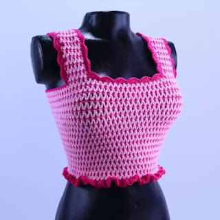 Hermosa Blusa Barbie a Crochet
