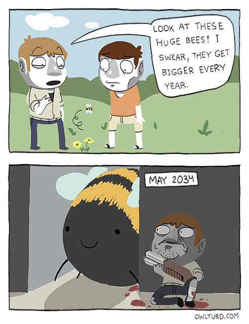 Comic about gigantic bees