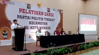 Bawaslu Manado Berikan Pelatihan Kepada Saksi Peserta Pemilu 2024