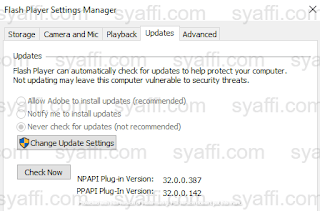 Cara Update Adobe Flash Player pada Windows 10