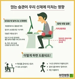 장시간 앉아 있는 생활의 위험성
