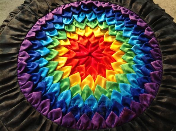 Patchwork cushion rainbow ~ Пэчворк подушка
