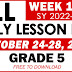 GRADE 5 DAILY LESSON LOG (Quarter 1: WEEK 10) OCT. 24-28, 2022 Free Download