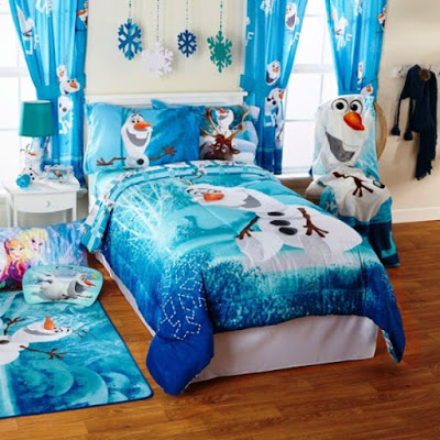 Kamar Tidur Anak Perempuan Minimalis Warna Biru