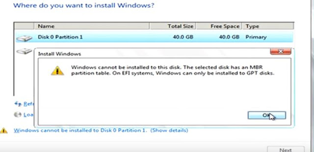 windows cannot be installed