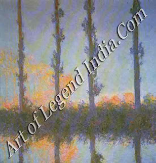 The Great Artist Claude Monet Painting “Poplars” 7891 321/4" x 321/4" Metropolitan Museum of Art, New York 