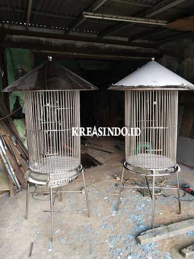 Kandang Stainless Burung Beo pesanan Bpk Oman di Menteng Jakarta Pusat