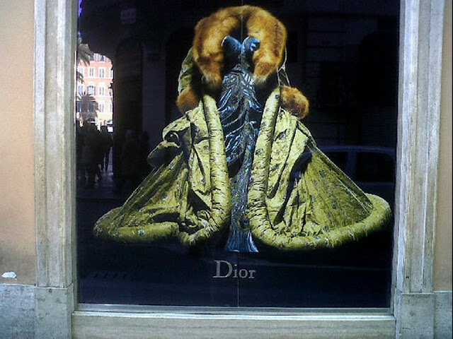 The shop window of Dior in Rome 