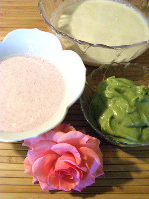 Selection of Masks and Creams with Rose Blossom