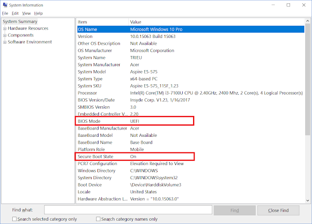 BIOS Mode UEFI