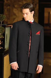 Banded Collar Tuxedo Mens