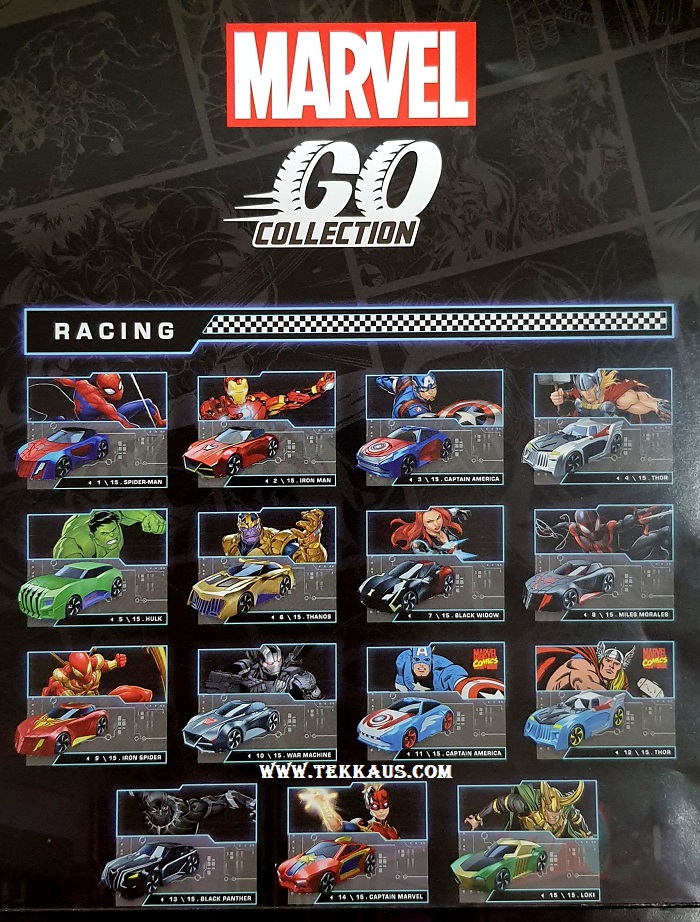 The 15 Marvel Go Collection Die Cars
