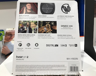 Sony h.ear on 2 Noise Canceling Wireless Headphones WH-H900N can connect wirelessly or with a cable