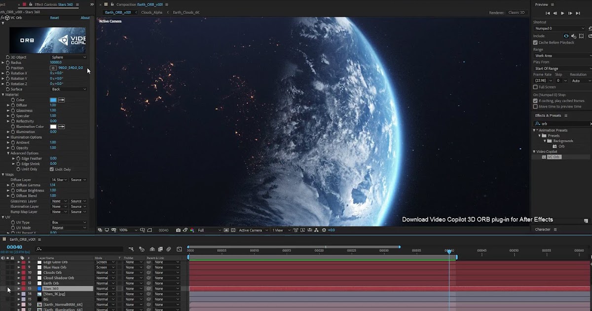 Download Video Copilot 3D ORB for After Effects - Plugins ...