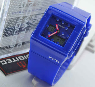 jam tangan Digitec original 3017T blue rubber