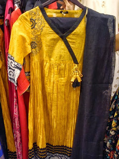 W women wear in Delhi yellow salwaar kurta in cotton