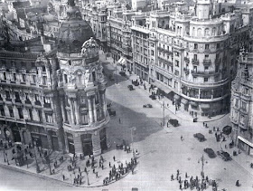 Fotografías de la construcción de la Gran Vía de Madrid